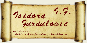 Isidora Furdulović vizit kartica